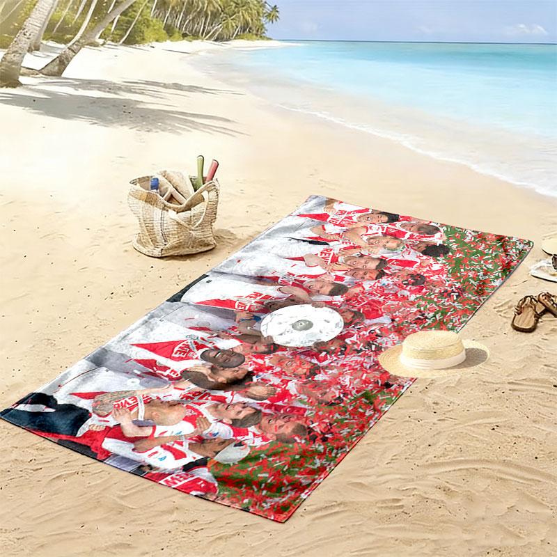 1. FC Köln Players Print Beach Towel, Large Soft Quick Dry Towel for Beach Camping Swimming