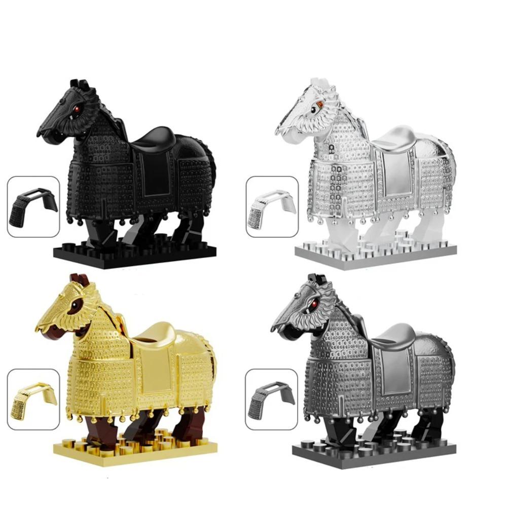 Military Building Blocks Solider Figures Mount War Horse Saddle Reins Adults Children Gifts Toys Animal Accessories Equipments