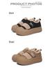 2024 Women's Thick-Soled Genuine Leather Fur Sneakers - Winter Warm, Velvet-Lined, Outdoor Sports Shoes