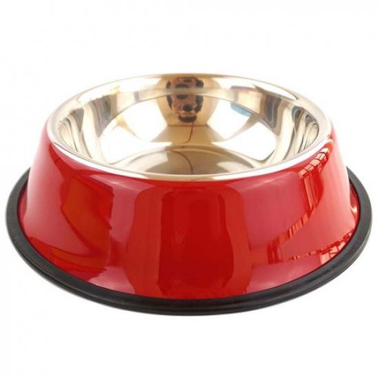Dog Bowls Non Slip Stainless Steel Indoor Outdoor Puppy Dish Water Food Feedin M