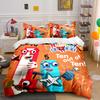 Fun Cartoon Number Building Blocks Printed Bedding Set 1Duvet Cover 2Pillowcases Boys Girls Children Luxury Gifts Multiple Sizes