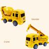 1 Set Vehicles Truck Toys Real-looking Smooth Edge Ornamental Kids Construction Car Toys for Gift