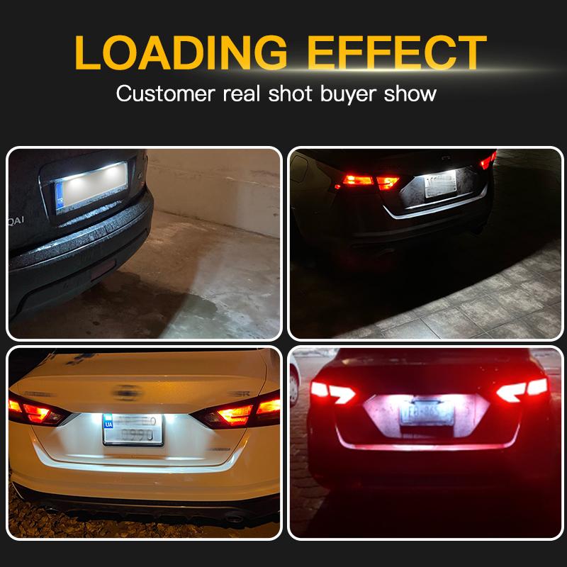2pcs LED License Plate Light White For Nissan X-Trail T30 T31 Qashqai J10 J11 Primera P12 Pathfinder R51 Juke F15 Error Free