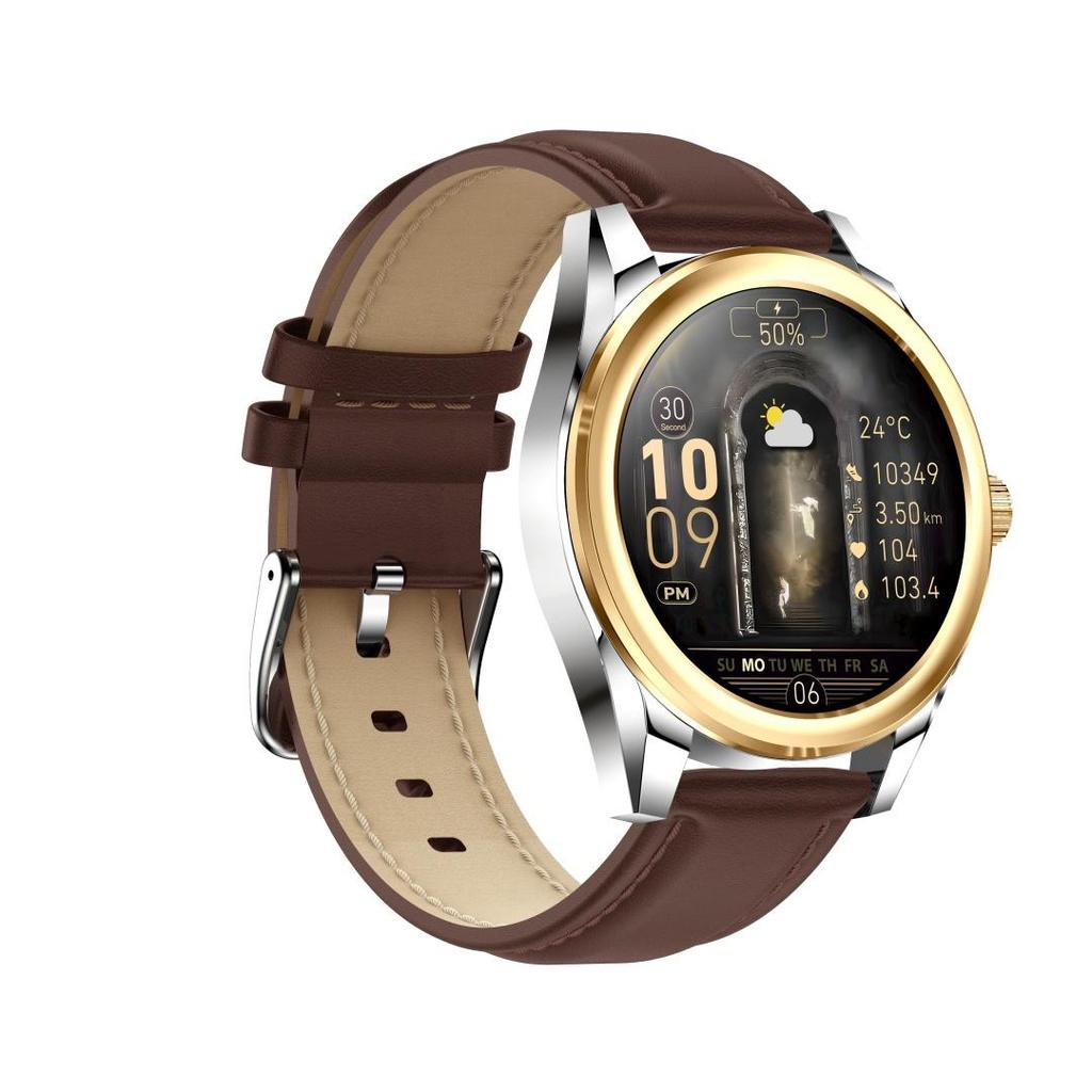 Rainbuvvy KC83 Bluetooth Çağrı Akıllı Saat 1.43 inç Yuvarlak Ekran JL7013A6 Android 1ATM Su Geçirmez Saat 450mAh Çoklu Dil Kalp Atış Hızı Desteği