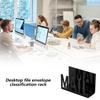 Set of 2 Desktop Acrylic Mail Sorter Desk Letter Organizer Practical Document Organization Rack Envelopes Holder