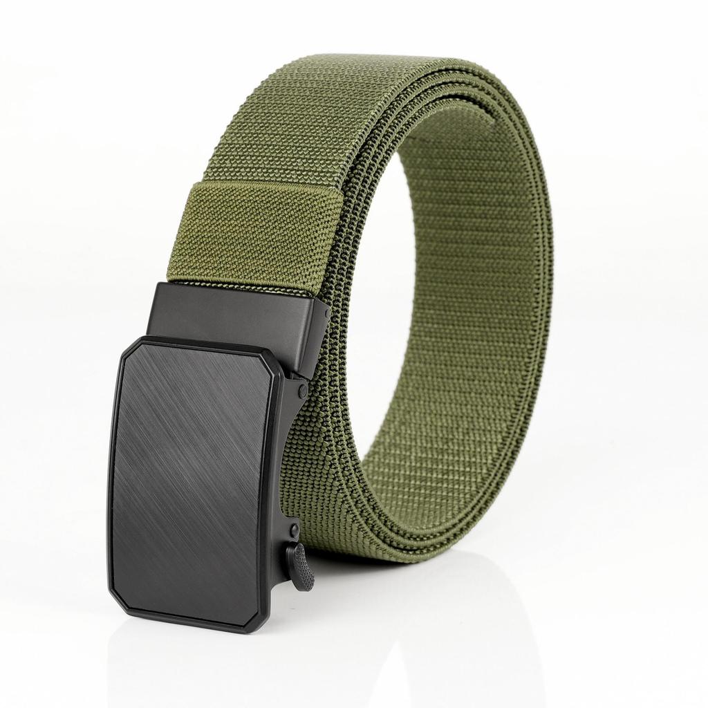 Tactical Quick Release Elastic Nylon Waist Belt for Men