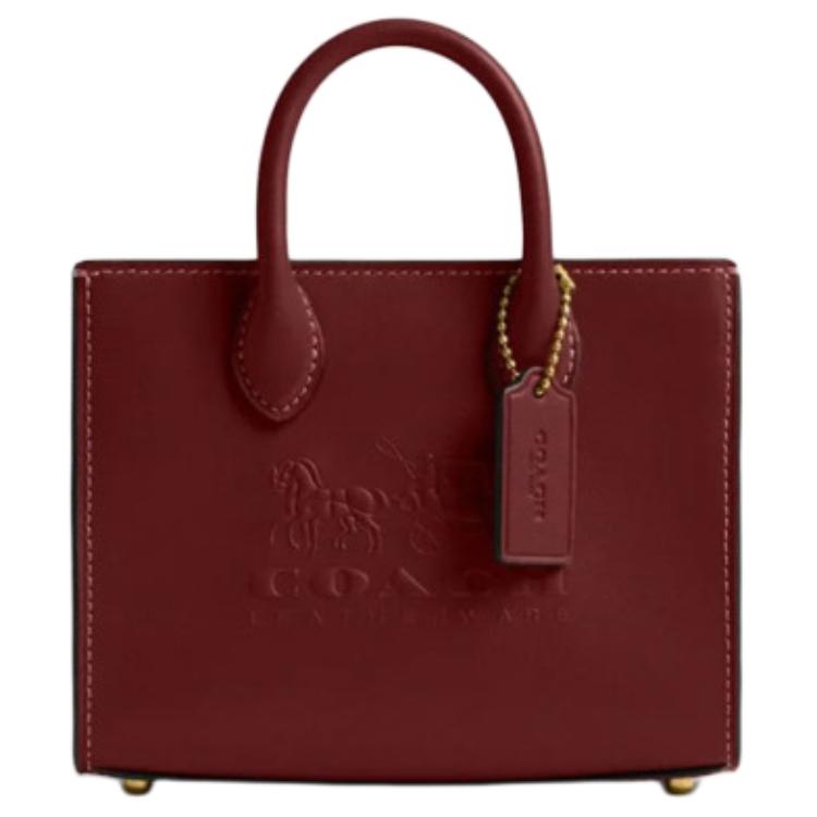 

Coach Ace 17 Magnetic Closure Logo Leather Tote Bag Women tote Deep-Red CT889-B4XEP Basic Set (Bag+Dust Bag)
