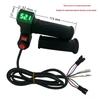 Green Screen Throttle Grip with Handle for Electric Scooter - Three-Speed Voltage Display