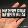 Letters Embroidered Patches For Clothing Iron On Patches Text Diy Appliques For Clothes Jacket  Stripes Slogan Stickers