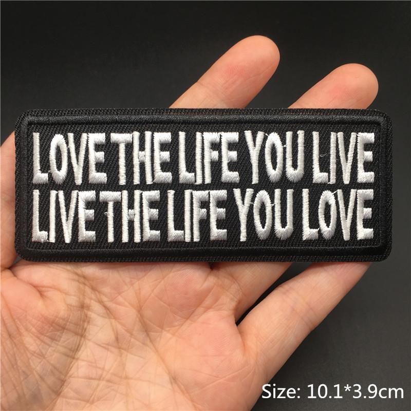 Letters Embroidered Patches For Clothing Iron On Patches Text Diy Appliques For Clothes Jacket Stripes Slogan Stickers