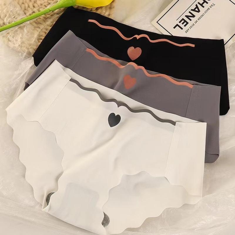 Sexy Eis Seide Slips Damen Mittelhoch Nahtlose Slips Weiblich Damen Spurlos Unterwäsche Mädchen Intimates Dessous