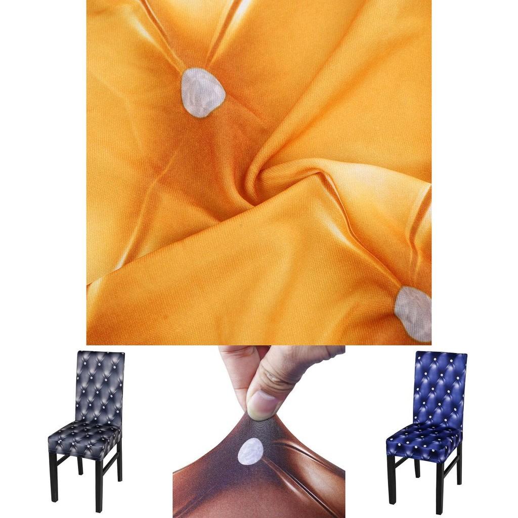Elegant 3d Pattern Spandex Removable Stretch Chair Seat Covers With Soft Fabric Touch