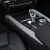 Real Carbon Fiber Car Accessories Gear Shift Side Decorative Trim Cover Soft Sticker For BMW X5 F15 2014-2018 X6 F16 2015-