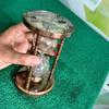 Home Decor Brass Collectible Sand Timer Hourglass 5 Minutes Hourglass with Magnetic Compass On Both Ends