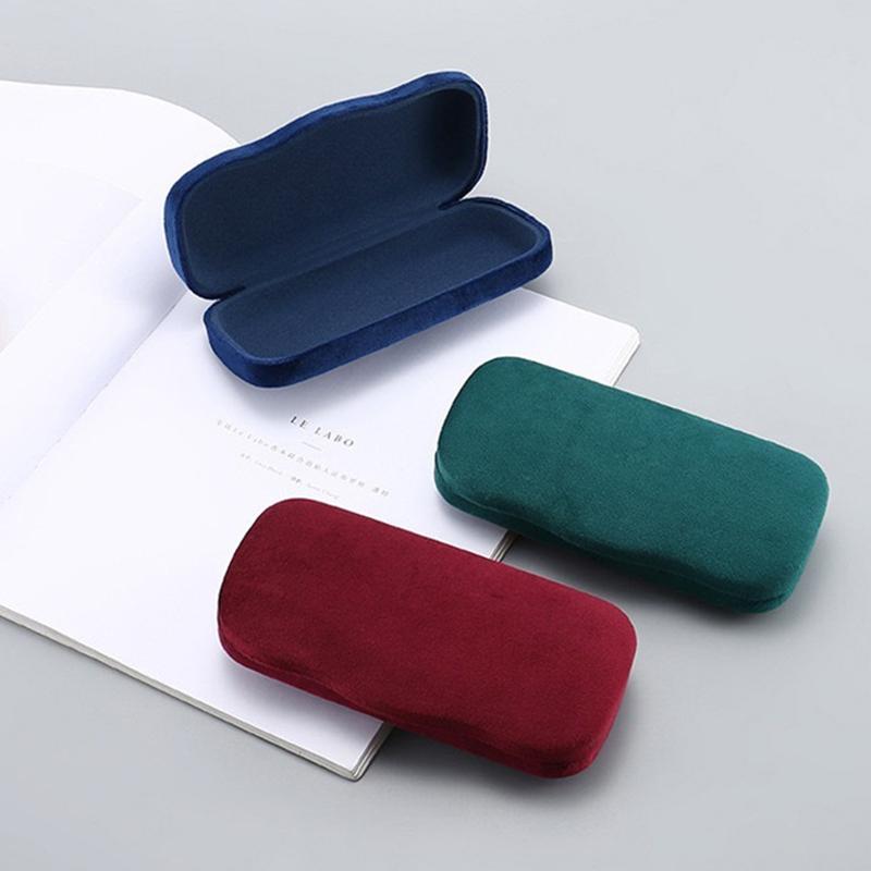 Portable Velvet Glasses Case Large Frame Sunglasses Case Frame Anti-Pressure Glasses Cases Myopia Reading Eyeglasses Storage