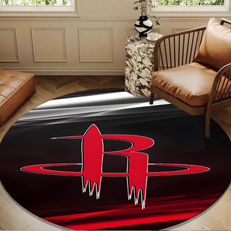 Rockets Team Art Round mat, Anti-slip Circle Carpet Chair rug For livingroom,Bedroom, doormat home decor Gift Christmas Gifts