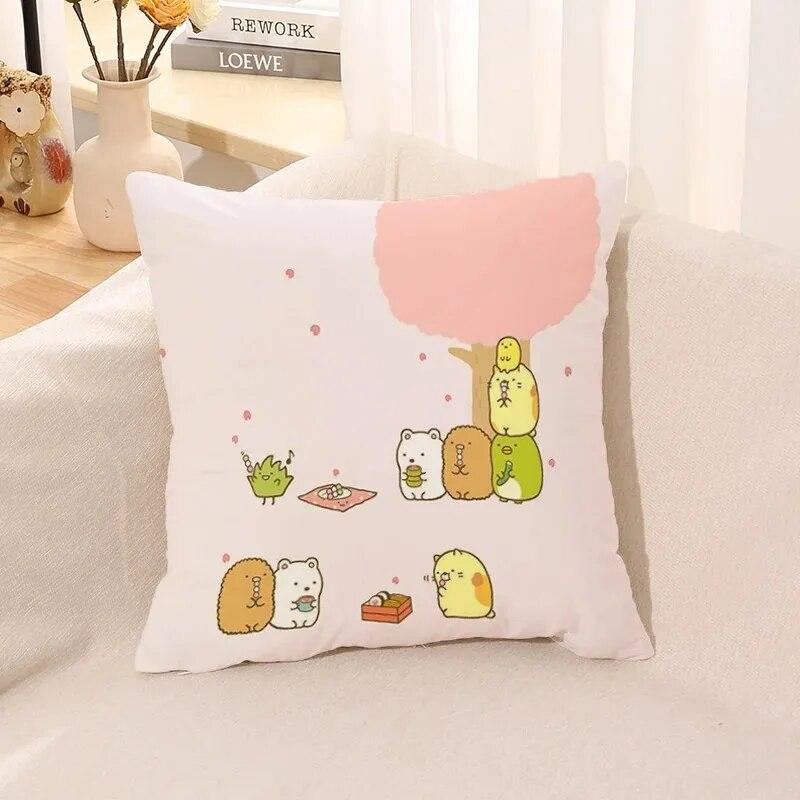 45x45cm cute cartoon print pillow case living room sofa office cushion cover home decoration children's gift