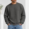 Herren Rundhals Pullover Sweatshirt Lässiges Langarm Oberteil für Herbst und Winter