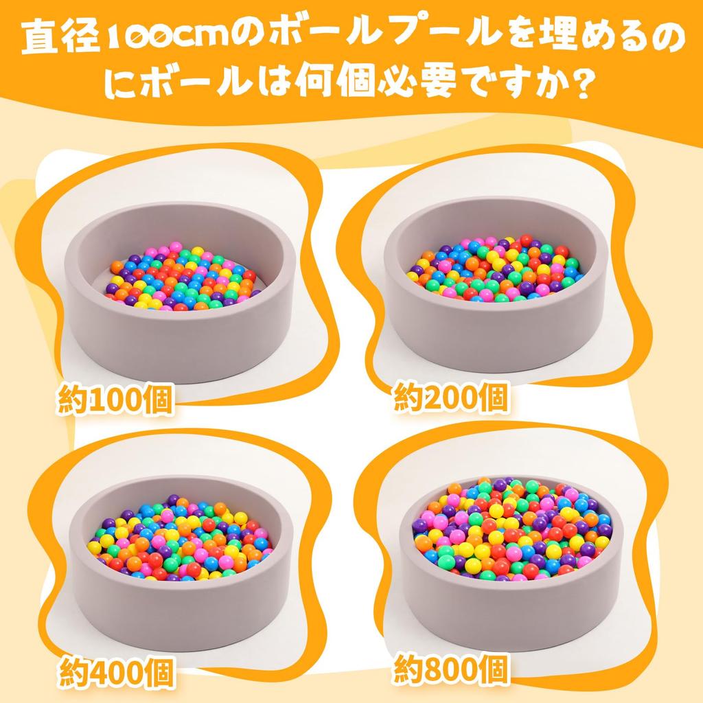 SENODEER Ball Pit Balls, 100 Colorful Toy Balls In 7 Colors, 5.5cm Diameter, Thick Material, Safe, Non-Toxic, Tasteless, Soft Texture, for Kids and