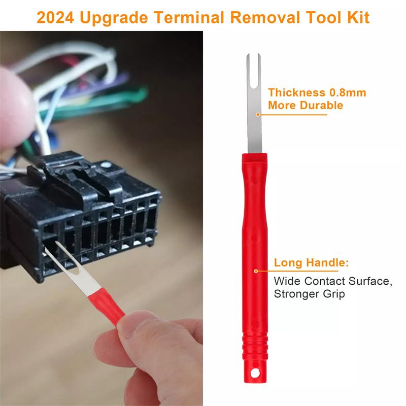 21Pcs Terminal Removal Key Tool, Terminal Pin Extractor Puller Repair Remover Key Tool For Car
