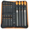 For Precision Metal File Work Wood Files 17pcs Metal Hand File Set Files with Brush Steel Files