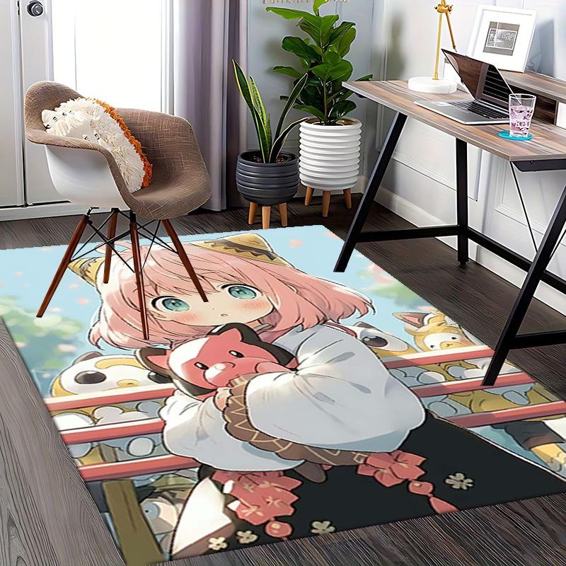 1pc Neko Atsume Cat Collector Office Chair Mat - Anime Cartoon Design, Non-Slip Carpet for Home Decor, Suitable for Office, Living Room, Bedroom, Game