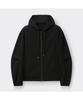 Customellow [Online Only] Black Crinkled Hood Zip Jacket Cquam26211Bkx