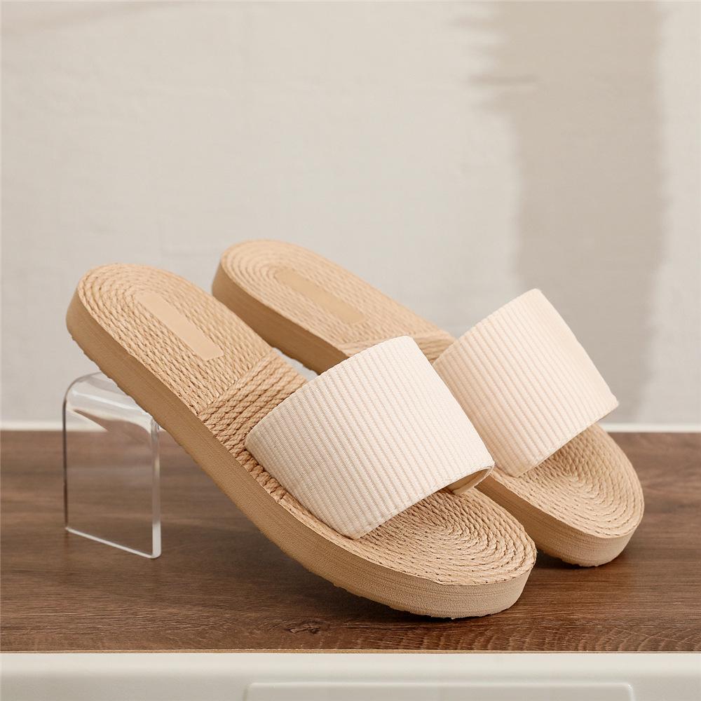 

Женские летние шлепанцы в этническом стиле с поверхностью из имитации пеньковой веревки - Повседневные уличные сандалии 40