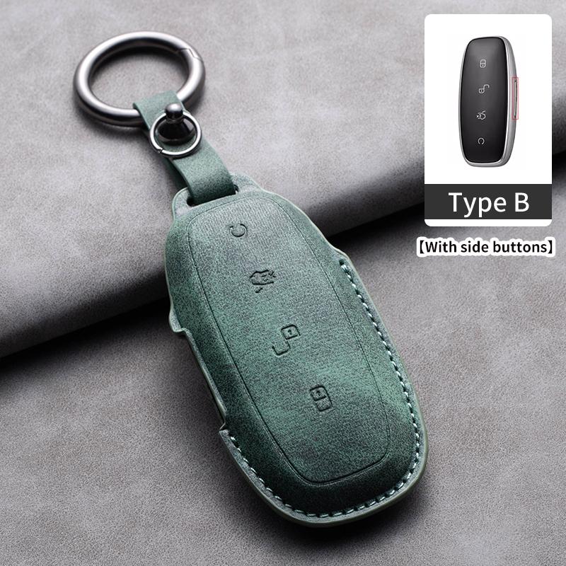 Leather Car Key Case Cover for BYD DENZA D9 2025 for Denza D9 DM-i 2025 2025 Auto Key Fob Shell Car Styling Keychain Accessory