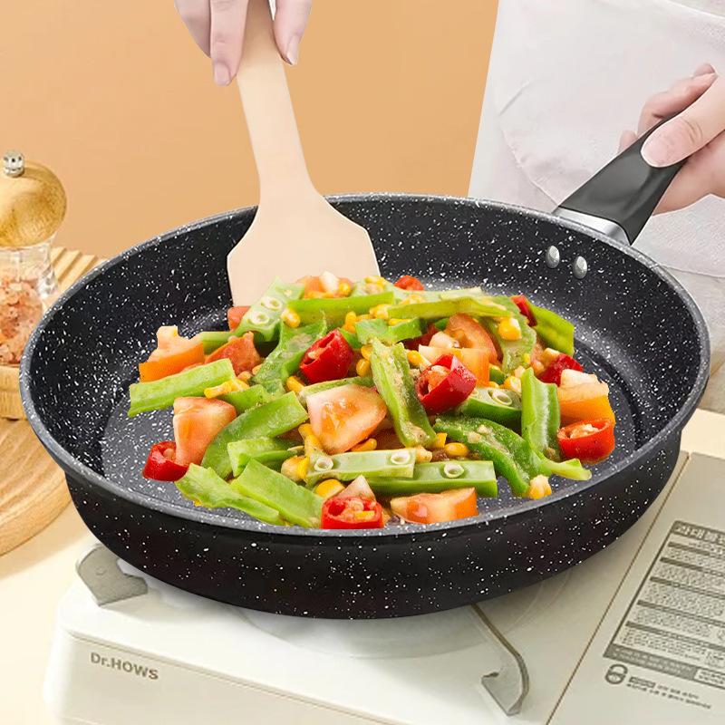 Maifan Stein Antihaft-Bratpfanne – Flacher Boden für Pfannkuchen, Steak und mehr. Neues Modell mit leichtem Design und Rauchreduzierung.