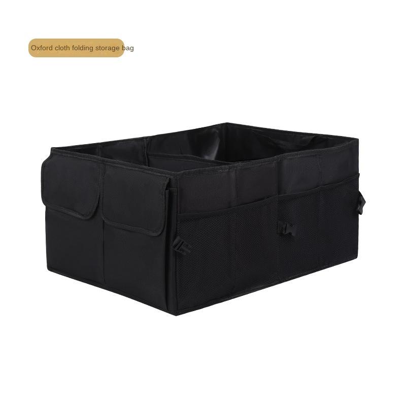 

Органайзер для багажника автомобиля, большая емкость, многофункциональная сумка для хранения инструментов, кожаная складная коробка для аварийного хранения чёрный