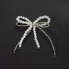 Handcrafted Beaded Bow Pearl Hair Clip & DIY Accessory