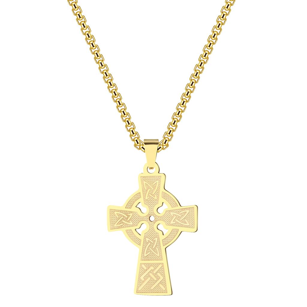 Kinitial Fashion Armenian Cross Knot Necklace Talisman Solar Celtics Armenian Druid Amulet Pendants Necklaces Choker Jewelry