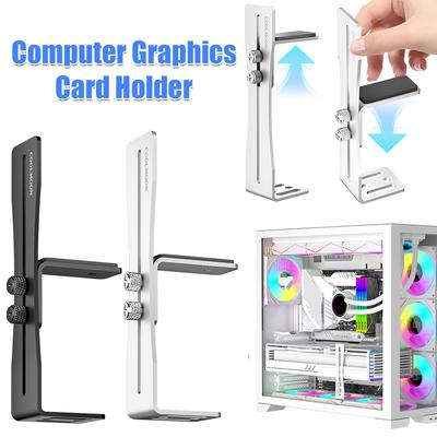Computer Graphics Card Holder Wear Resist Small GPU Fixed Bracket Rust Proof Aluminum GPU Jack Bracket for GPU Fan Position