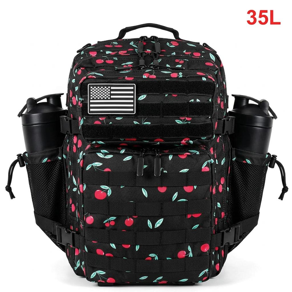 35L Tactical Backpack for Women Men Molle Outdoor Travel Camping Hiking Bag Sports Weekend Athlete Gym Rucksack Dual Cup Holders