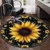 Sunflower Kaleidoscope Pattern round carpet Chair cushion Round Entryway Rug, Soft Round Rugs for Living Room, Bedroom, Circle Carpet decor gifts