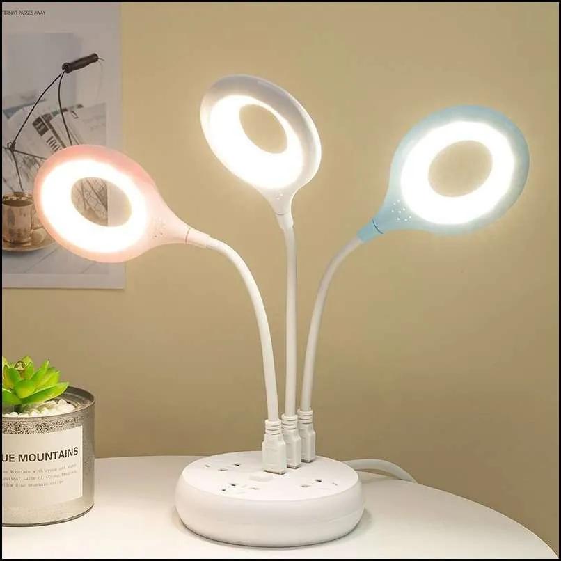 Voice-controlled Bedside Lamp With USB Control Light