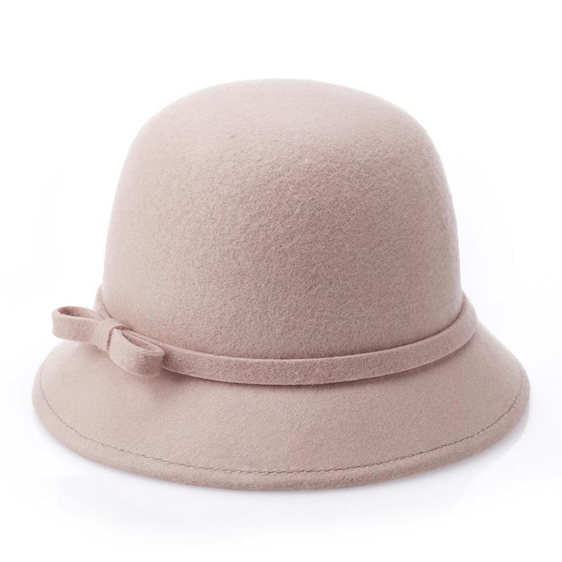 2025 Women’s Pure Wool Felted Cloche Hat Winter Warm Bowl Cut Bucket Cap for Outdoor Chic Autumn Winter Fashion
