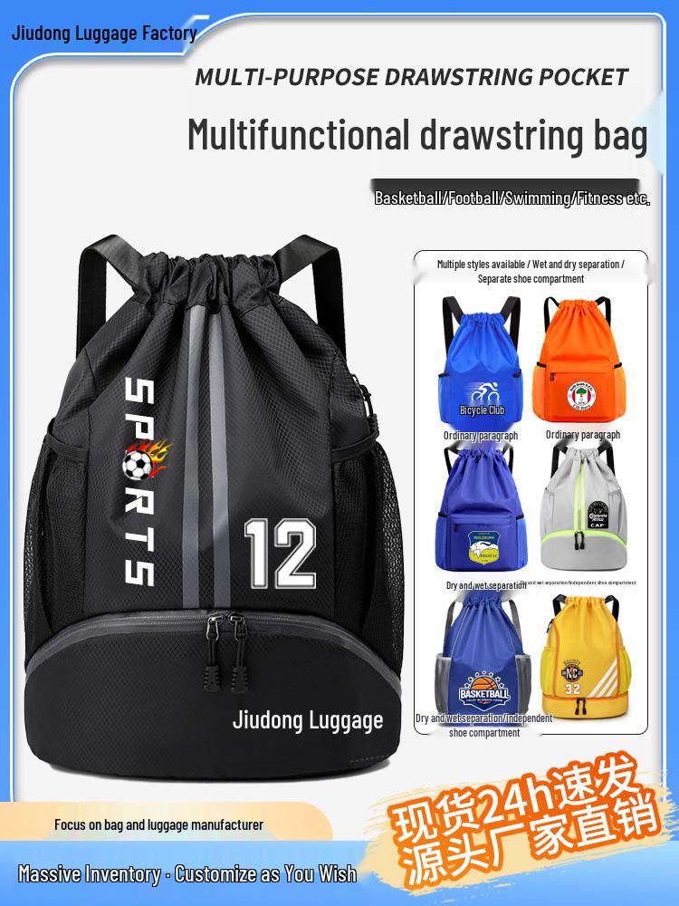 Portable Fitness Drawstring Backpack for Sports, Training, and Events