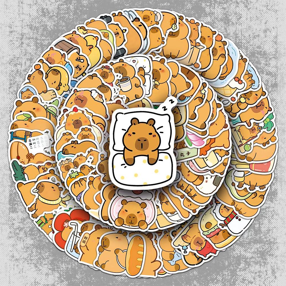 10/30/50/100pcs Funny Cute Animal Capybara Stickers Kawaii Graffiti Decal Toy DIY Notebook Phone Stationery Car Kid Sticker Gift