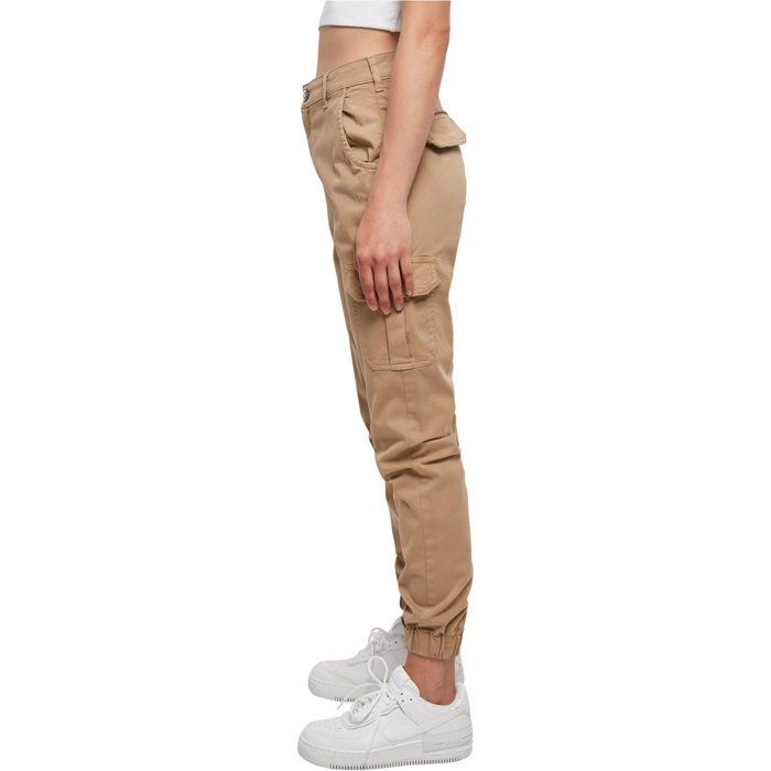 Urban Classics Ladies - High Waist Stretch Cargo Pantalons