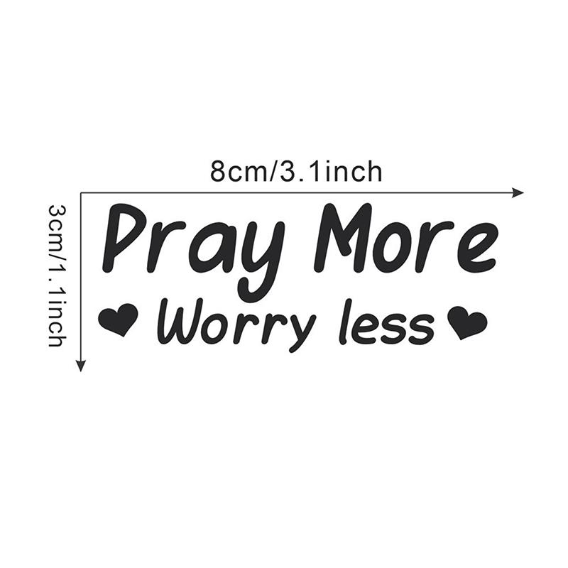 Pray Worry Less Mirror Decal, Car Decals For Women, Faith Mirror Decal, Cute Vinyl Decal, Christian Car Mirror Decal, Religious