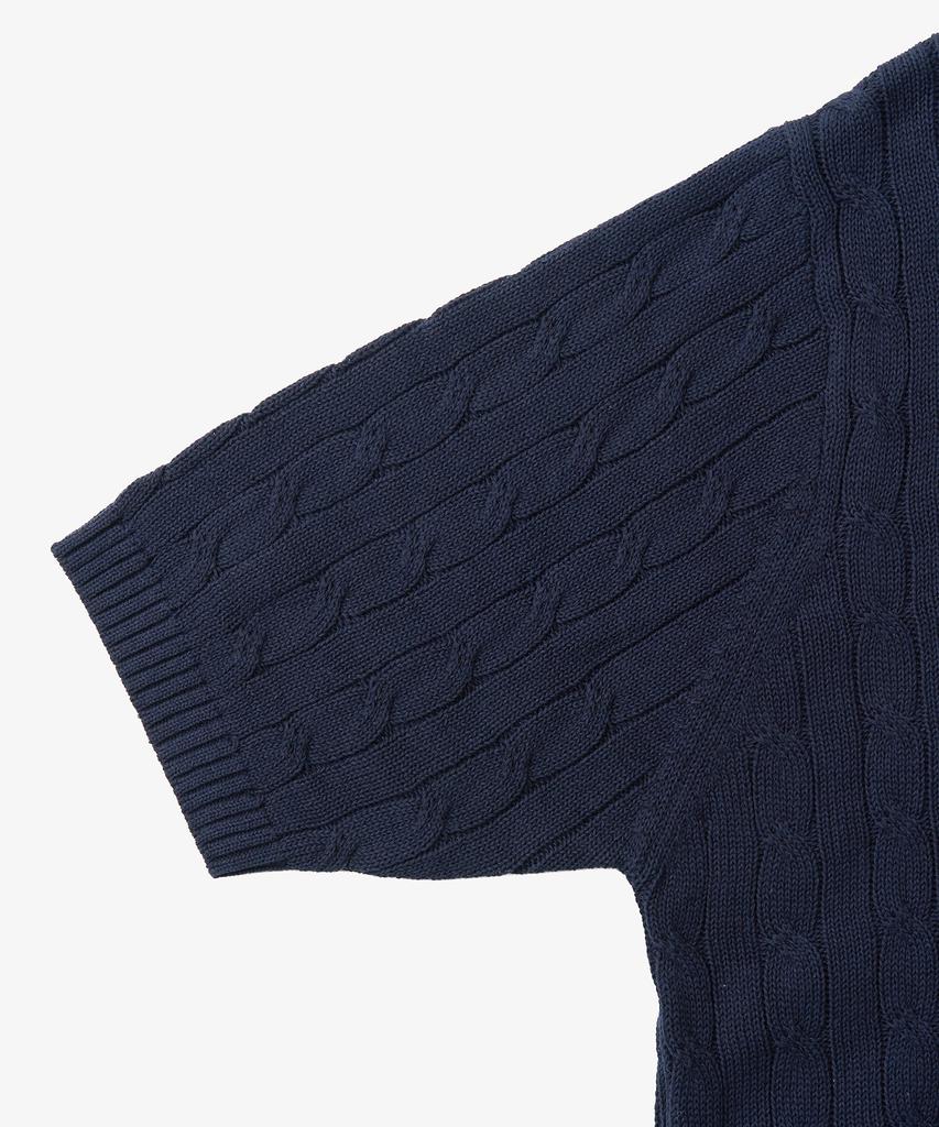 TOFFEE [2Pack] Classic Cable Round Neck Half Knit (5 Colors)