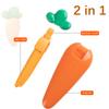 Niedliche Karottenform 2-in-1 Müllgreifer Staubfleckenentferner Schaufel Küchenspüle Reinigungsgeräte Badezimmer Haarfänger Clips