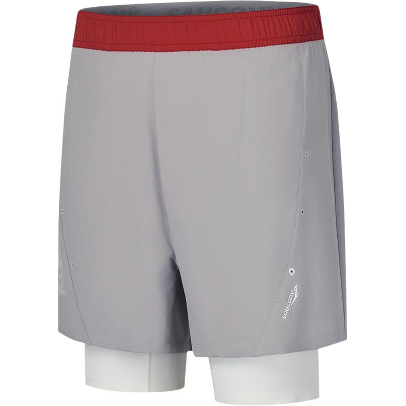 

Saucony Soul Runner Series Breathable Lightweight Comfortable Loose Fit Sports Shorts Men Shorts Cloud-Gray SA2250DP63T-GR115 L