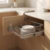 Pull Out Cabinet Organizer Basket Slide Drawer Storage Rack Iron Construction Easy