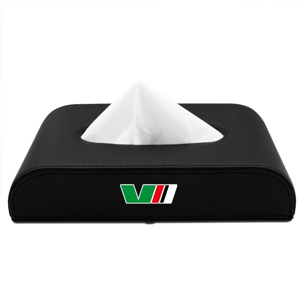 zbfwl3 1PC PU Leather Tissue Box Car Tissue Box Interior Storage Box For Skoda Kodiaq Octavia 2 3 Yeti Karoq Rapid Fabia S A5 Kamiq VII