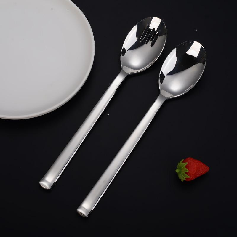 High-Grade 304 Stainless Steel Slotted Portioning and Serving Spoon for Hotels and Restaurants