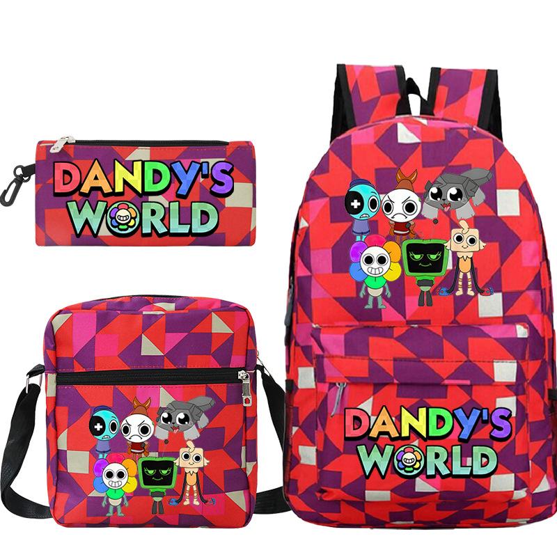 Game Dandy's World Peripheral Printed Backpack Elementary and Secondary School Bag Combination Set