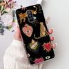 For Samsung Galaxy A6 Plus 2018 Phone Case On Samsung A6+ (2018) A6 A600F A605G Elegant Floral Cat Soft Silicone Clear TPU Cases